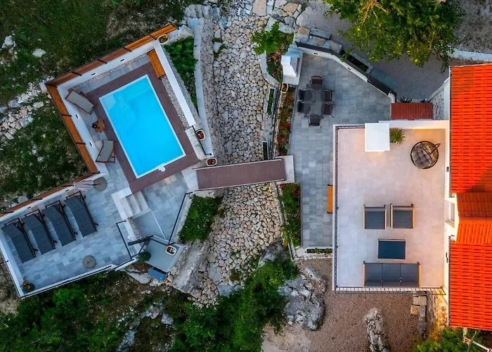 펜션 Didovina Mit Pool Und Meerblick